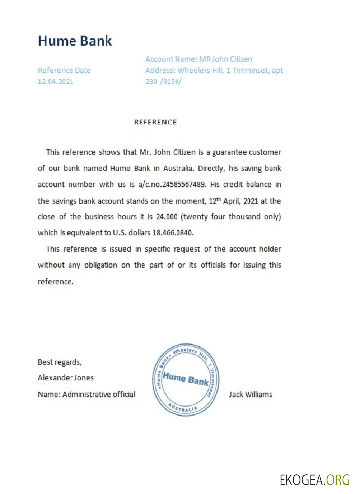 Australie , Hume , reference